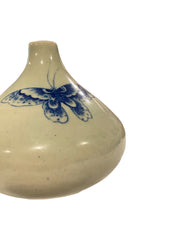 Blue Butterflies with Celadon Glaze Pottery