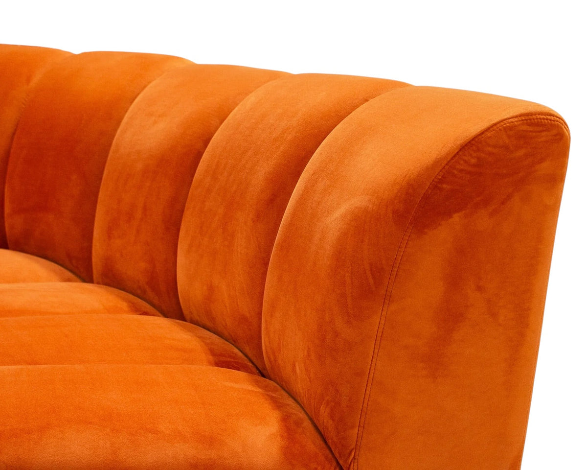Burnt Orange Chic Circle Sofa