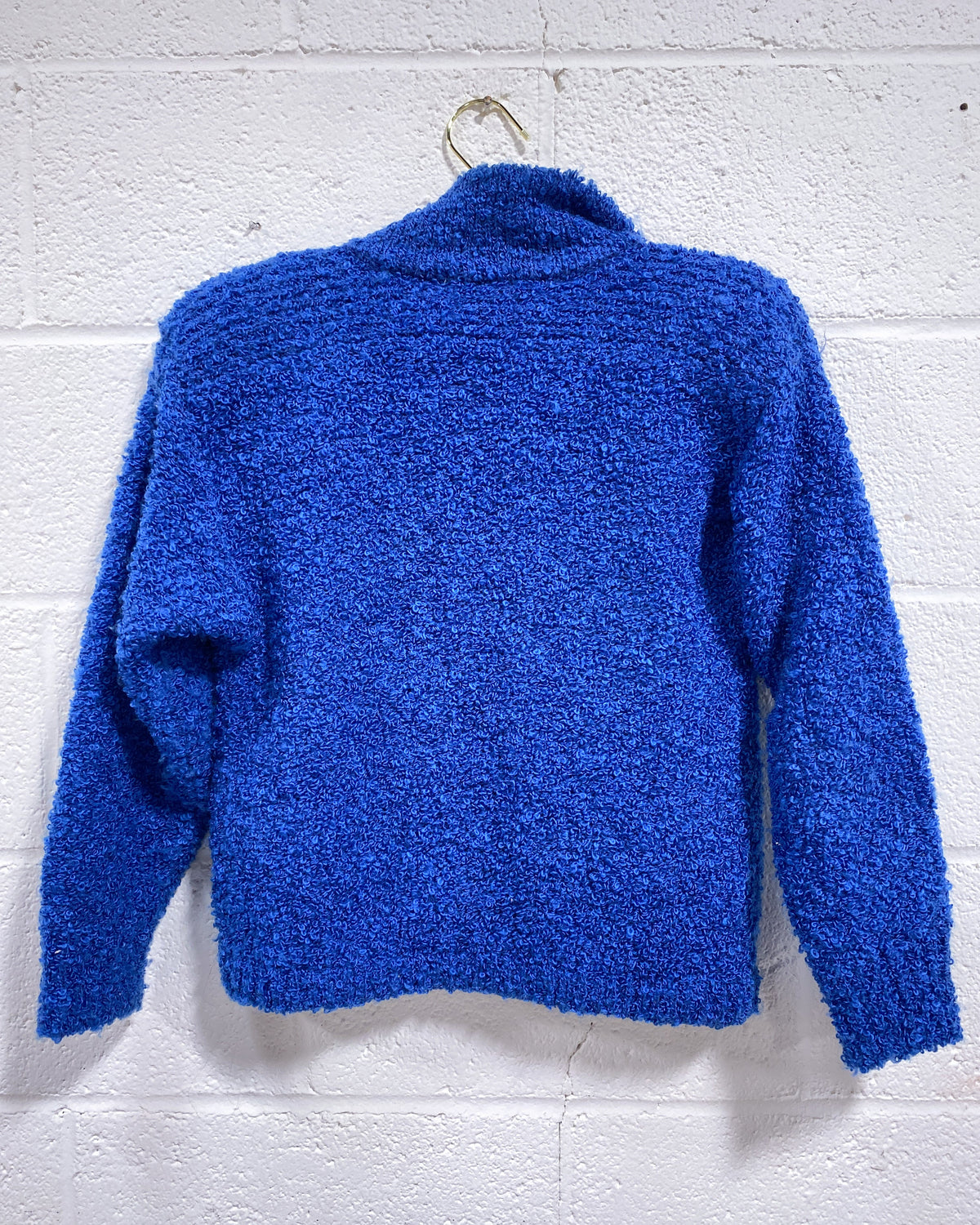 Vintage Blue Nubby Waist Jacket (S)