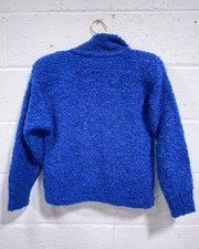 Vintage Blue Nubby Waist Jacket (S)