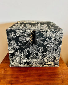 Beige on Black Fabric Keepsake Box