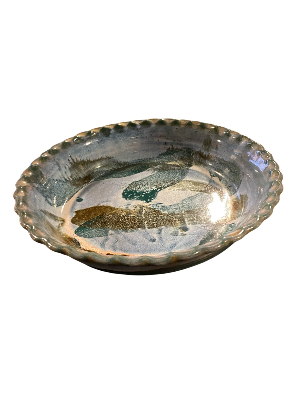 Dk Cerulean Blue Glaze Pottery Bowl