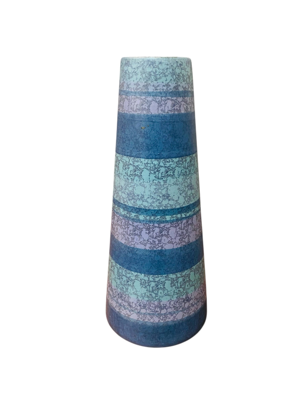 Midcentury Modern Blue Stripped vase