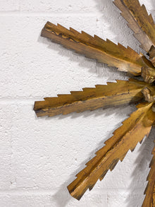 Vintage Gilt Metal Sunburst Wall Hanging