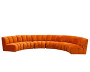 Burnt Orange Chic Circle Sofa