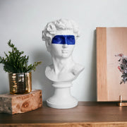 Statue of David with Blue Blindfold