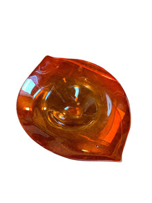 Large Red Orange Murano Bowl
