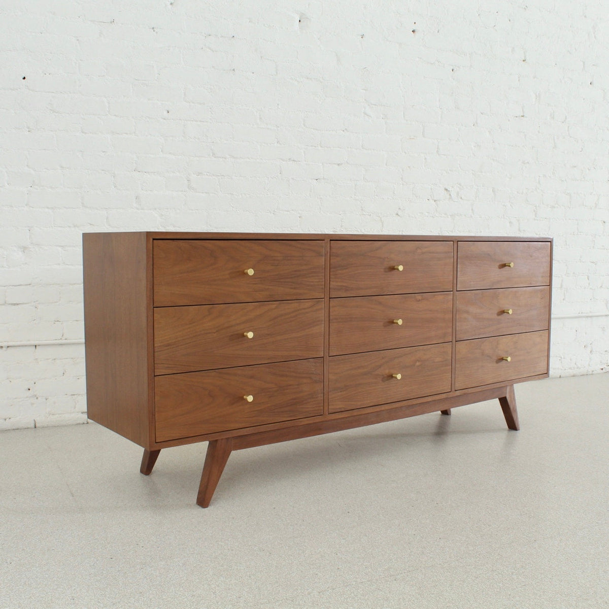 Hansen Nine Drawer Walnut Dresser