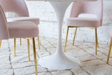 Daisy Faux Marble 48 in Oval Dining Table