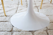 Daisy Faux Marble 48 in Oval Dining Table