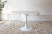 Daisy Faux Marble 48 in Oval Dining Table