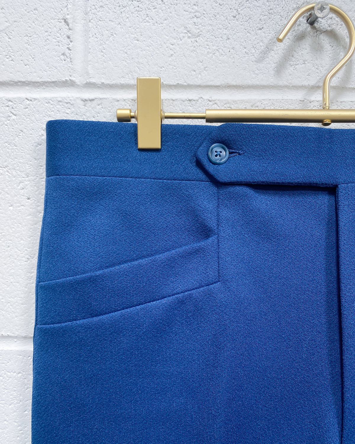 Vintage Blue Dacron Slacks (34)