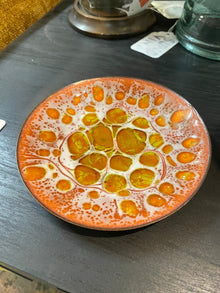 Beautiful 6” Diameter Enamel Catchall