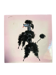 Hand Painted Poodle on Porcelain Tile