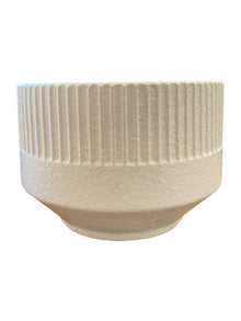 Fluted Ceramic Flower Pot