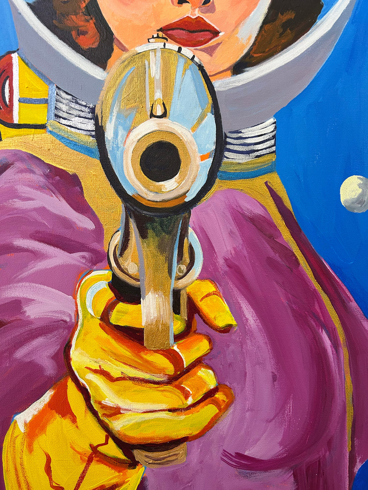 Space Girl #9 Painting by Jean Bradley