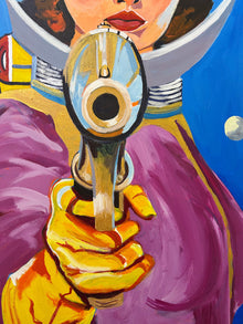 Space Girl #9 Painting by Jean Bradley
