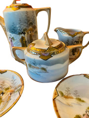 Antique Japanese Satsuma Tea Five Piece Set