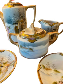 Antique Japanese Satsuma Tea Five Piece Set