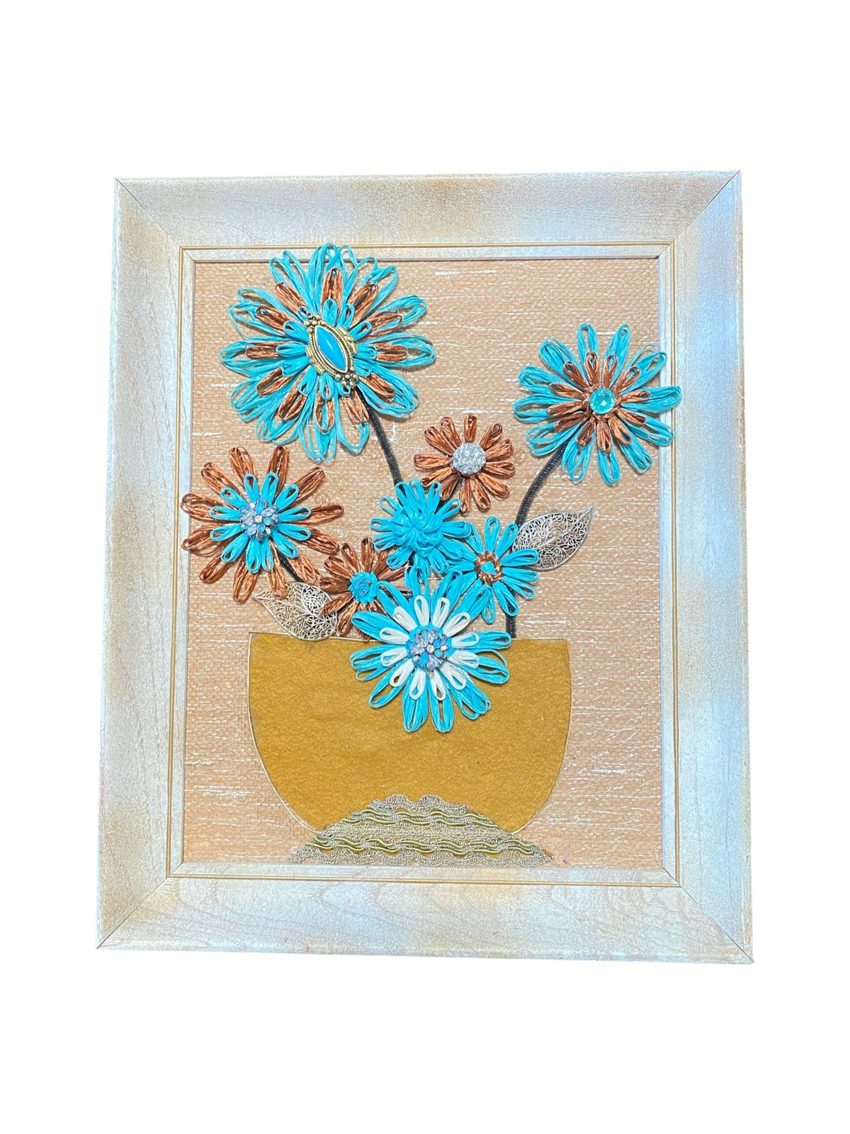 Assemblage Still Life of Blue Flowers