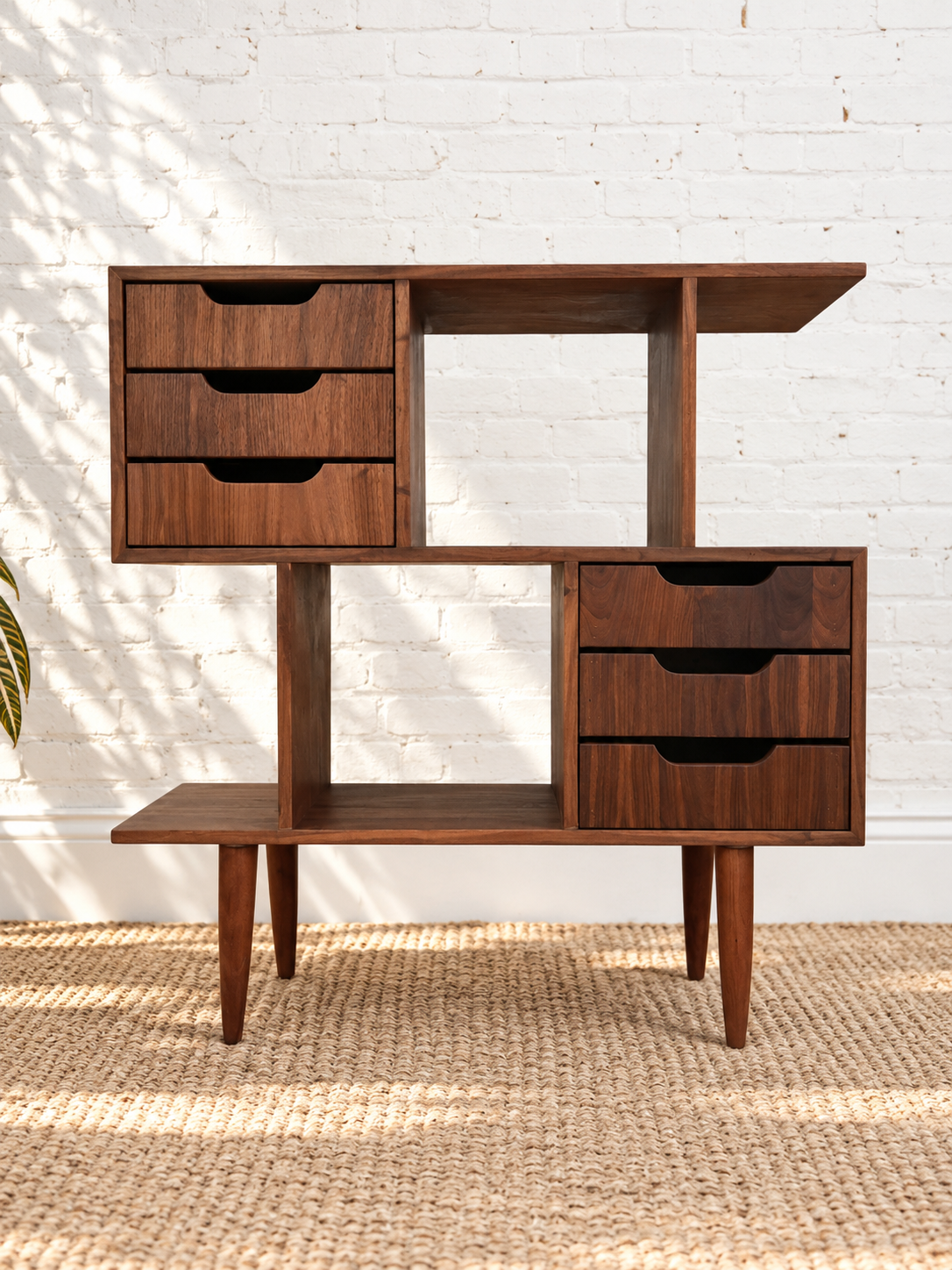 Palo Alto Six-Drawer Bookcase