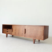 Low Profile Walnut Media Credenza