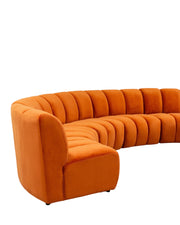 Burnt Orange Chic Circle Sofa