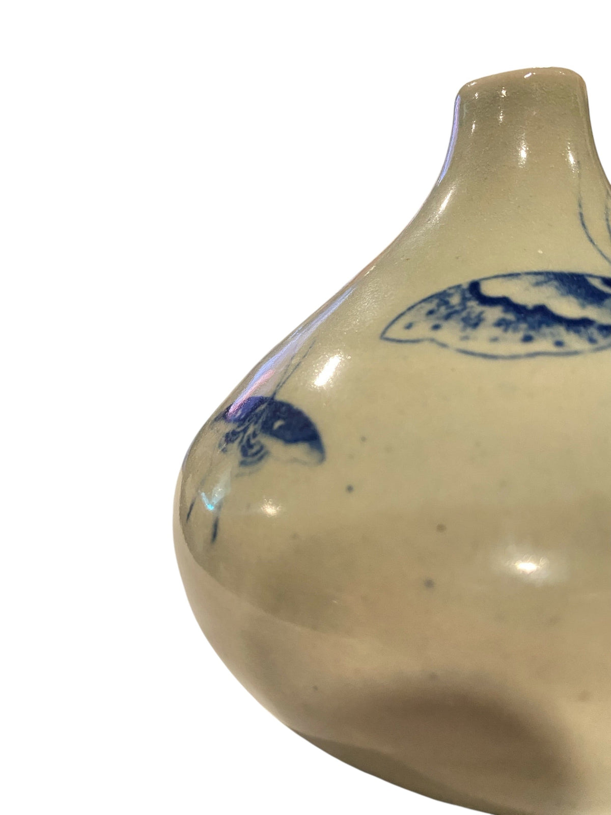 Blue Butterflies with Celadon Glaze Pottery
