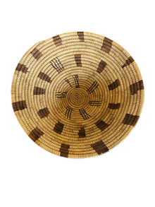 Native American Woven Reed Basket with Rectangles