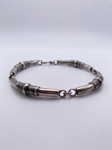 Unmarked Silver Modernist Bracelet