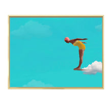 Jumping in Gold Frame