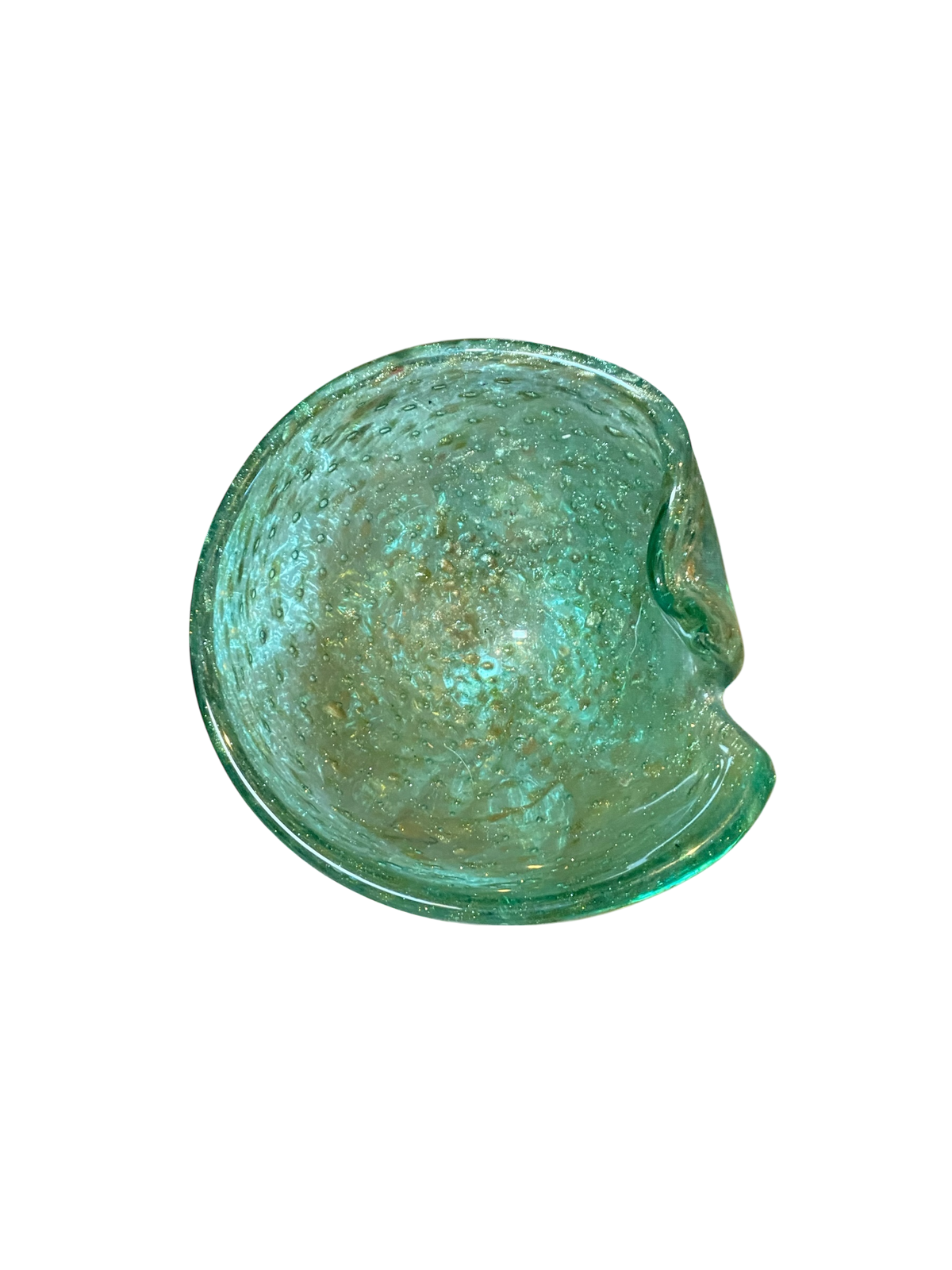 Mid Century Murano Bullicante Teal Catchall