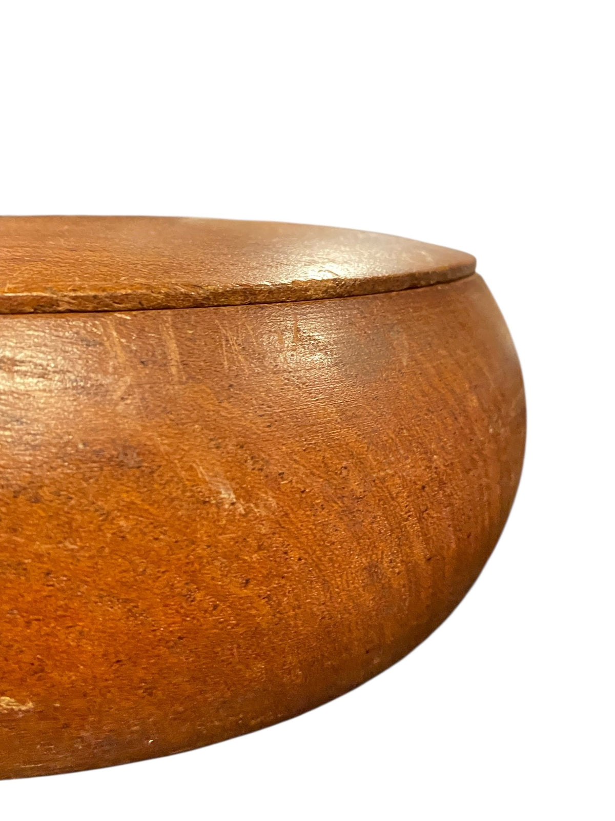 Round Teak Trinket Box