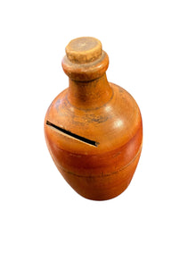 Primitive Wood Jug Bank