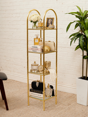 Gold Hollywood Regency Shelf