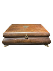 Large Elegant Jewelry Box with Brass Claw Foot