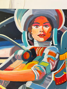 Space Girl #9 Painting by Jean Bradley