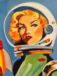 Space Girl #4 Painting by Jean Bradley