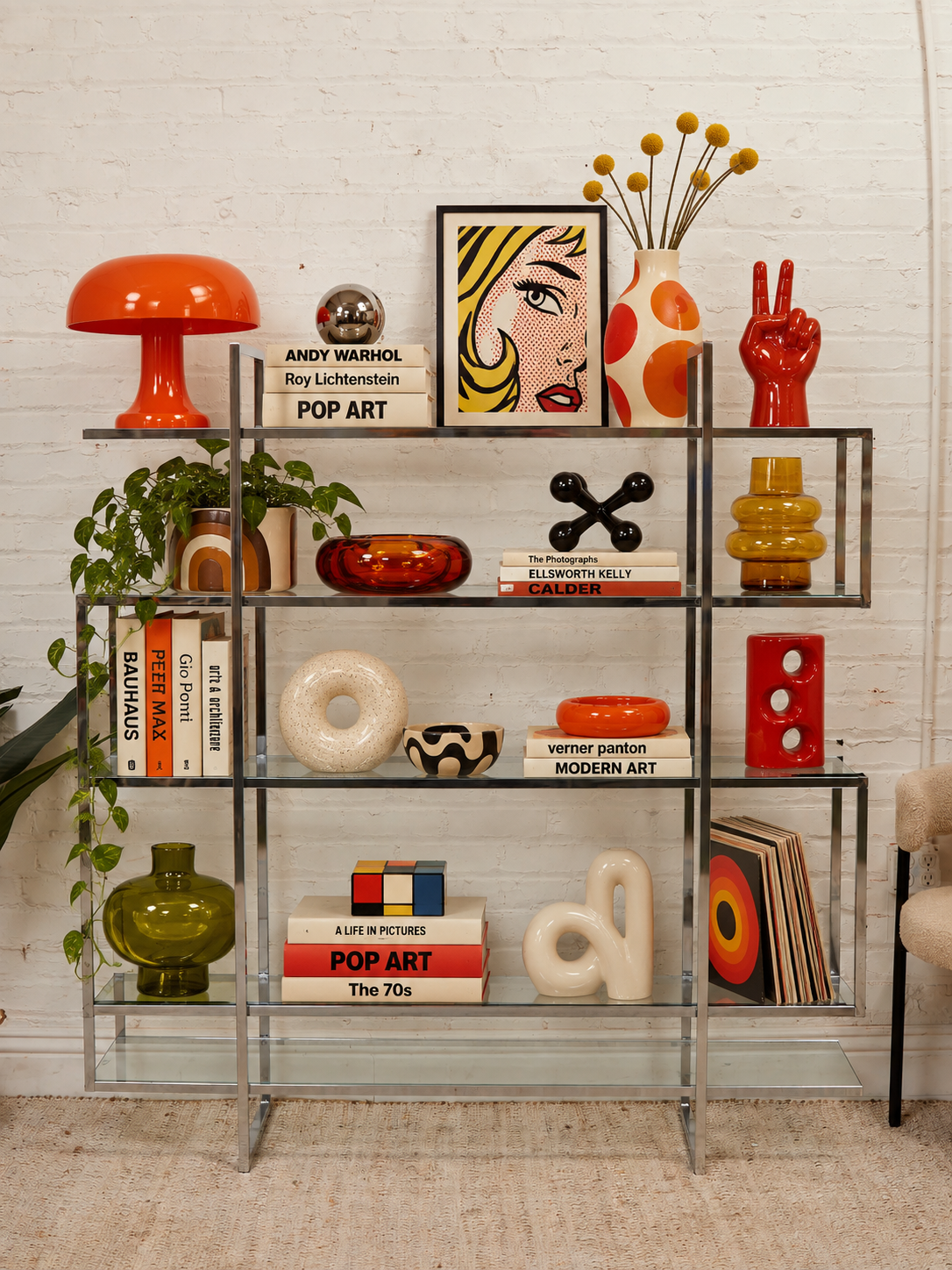 Chrome 70’s Style Shelf