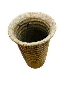 Studio Stoneware Stripped Vase by John West