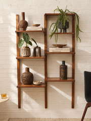 Restored Vintage Mid-Century Modern Wall Unit Shelf