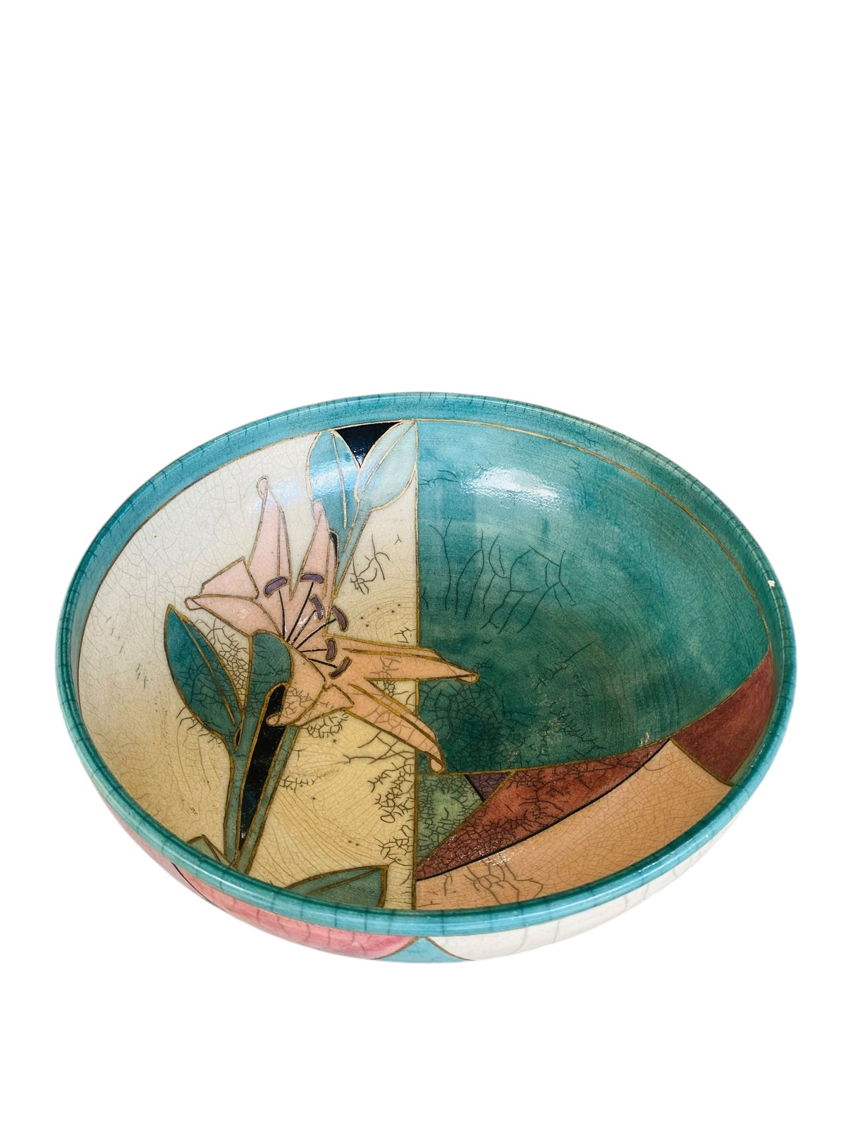 Large Raku Bowl by Mindy Brunn