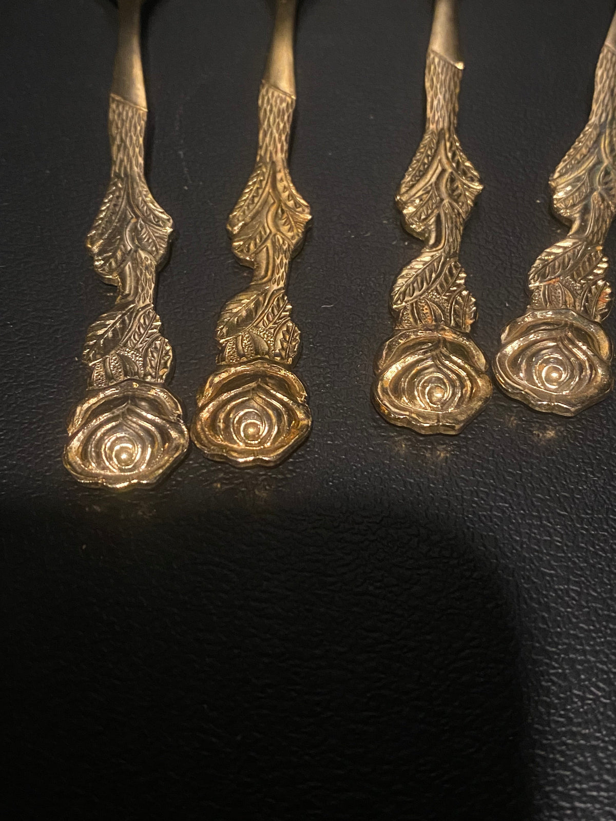 Gold Electroplated Spoon and Fork Set