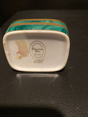 Vintage Christian Dior Faux Malachite Decorative Box