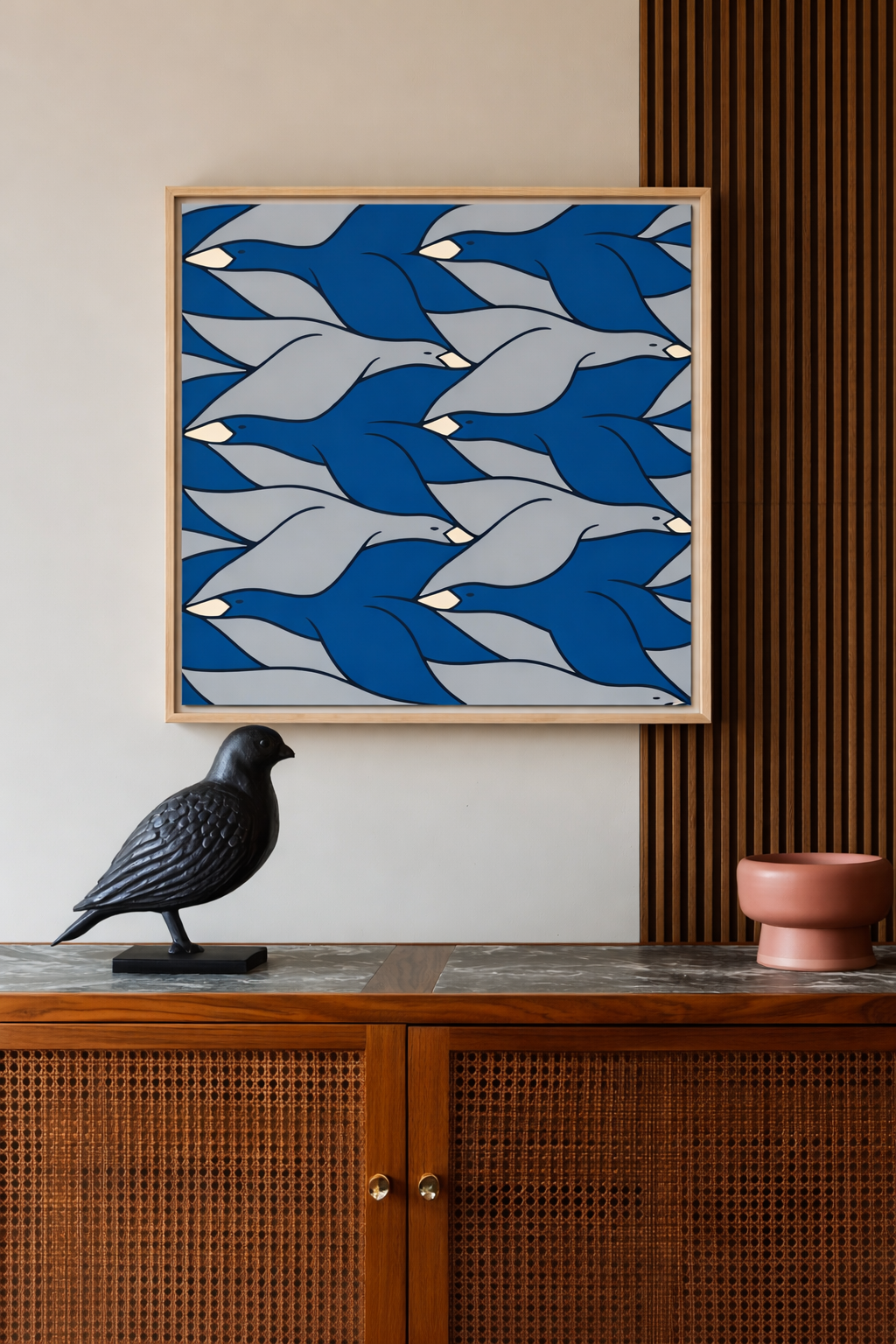 Bluebirds in flock