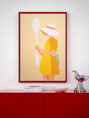 La Cuillère Giclee in Red Frame
