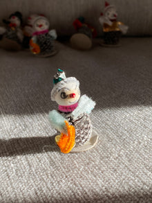 Spun Cotton Snowman with Orange Hoop