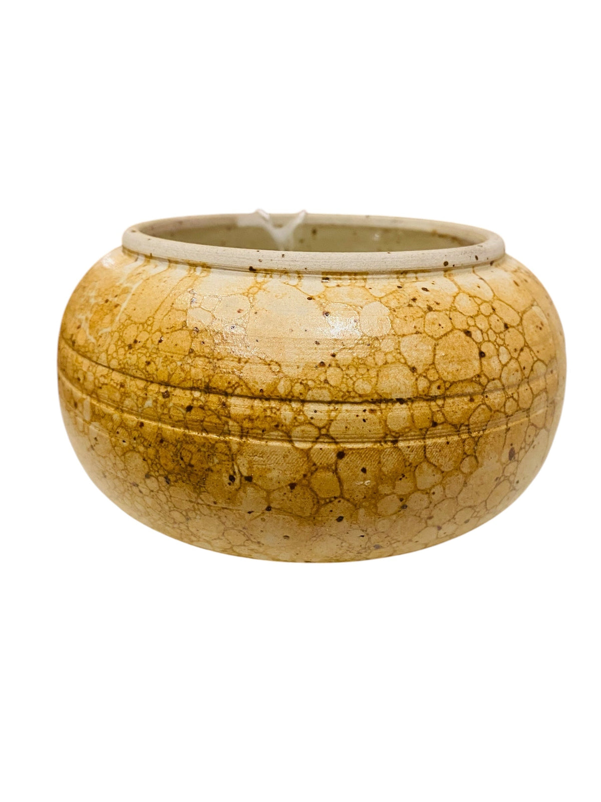 Bubble Glaze Signed Studio Pottery Bowl