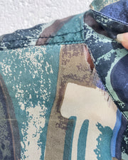 Vintage Graphic Silk Button Up - As Found (S)