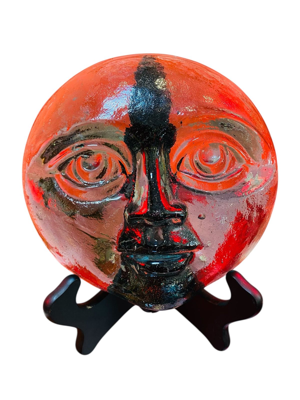 Hand Blown Glass Sun Face